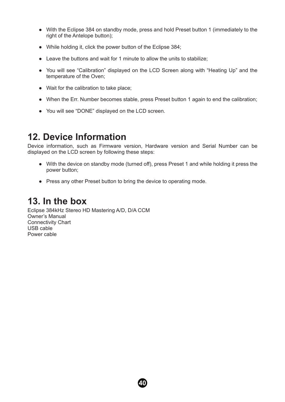 Device information | Antelope Audio Eclipse 384 User Manual | Page 39 / 43
