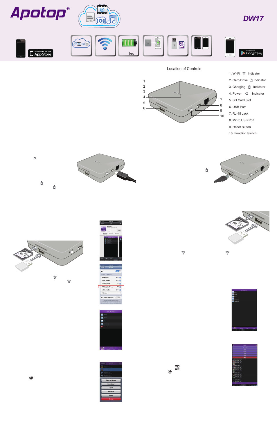 Apotop DW17 Wi-Reader Pro User Manual | 2 pages