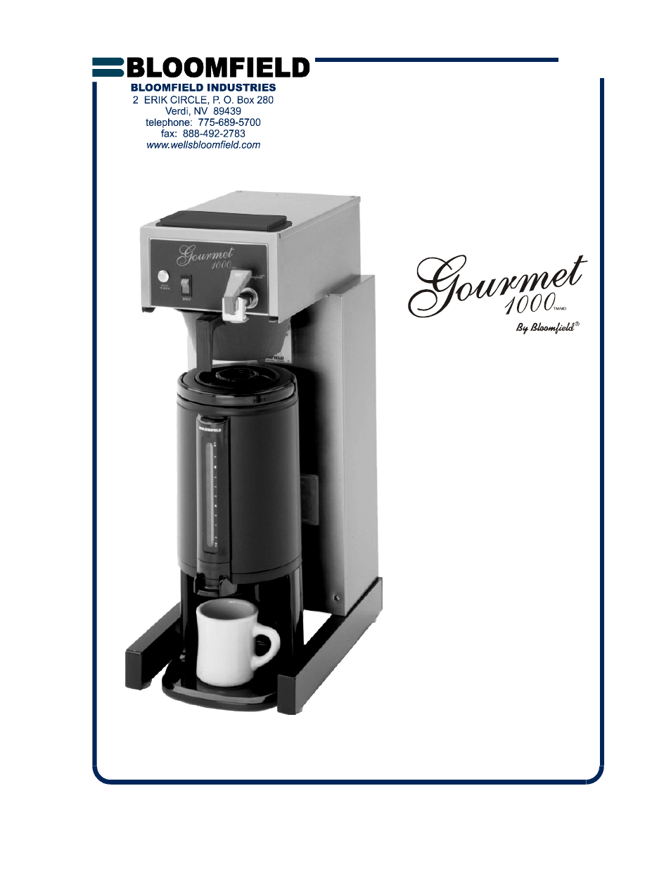 Bloomfield 8782 User Manual | 26 pages