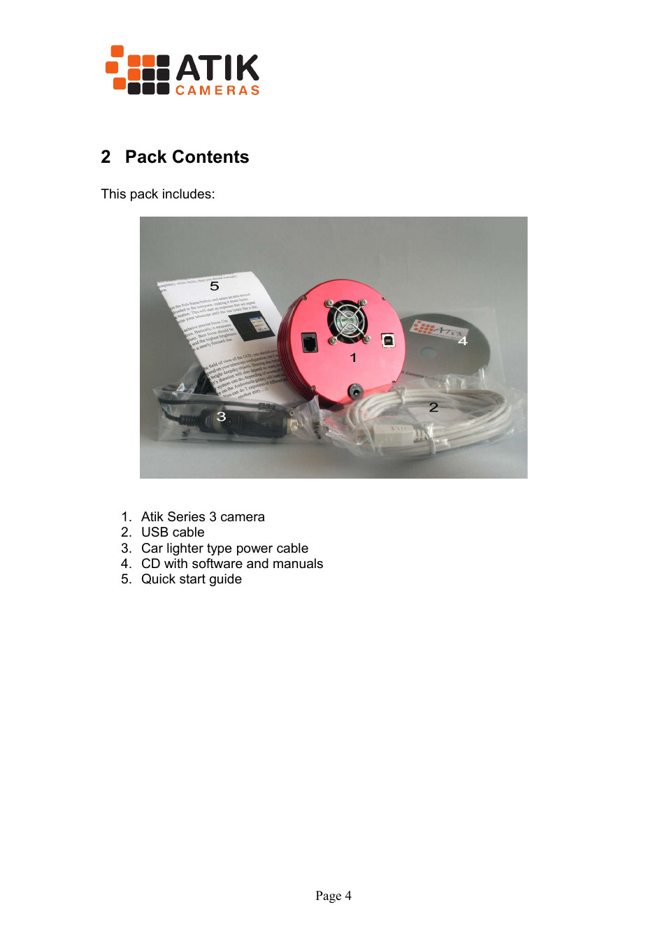 2 pack contents | ATIK Cameras 314L+ User Manual User Manual | Page 4 / 10