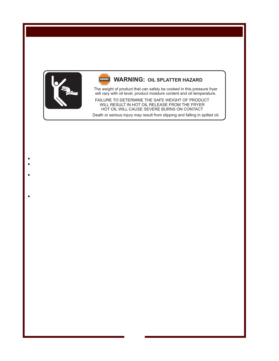 Warning, Preparation prior to operation (continued) | Bloomfield WFAE-55F User Manual | Page 16 / 36