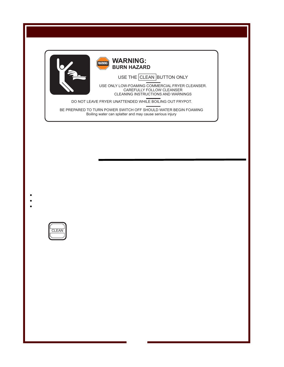 Warning, Cleaning instructions (continued), Burn hazard | Bloomfield WFAE-55F User Manual | Page 26 / 36
