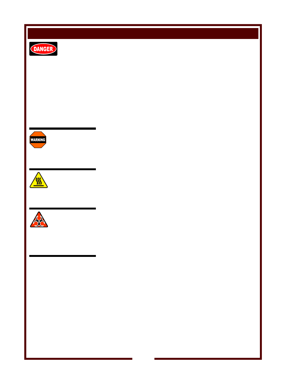 Danger, Warning, Caution | Precautions and general information | Bloomfield WFAE-55F User Manual | Page 8 / 36