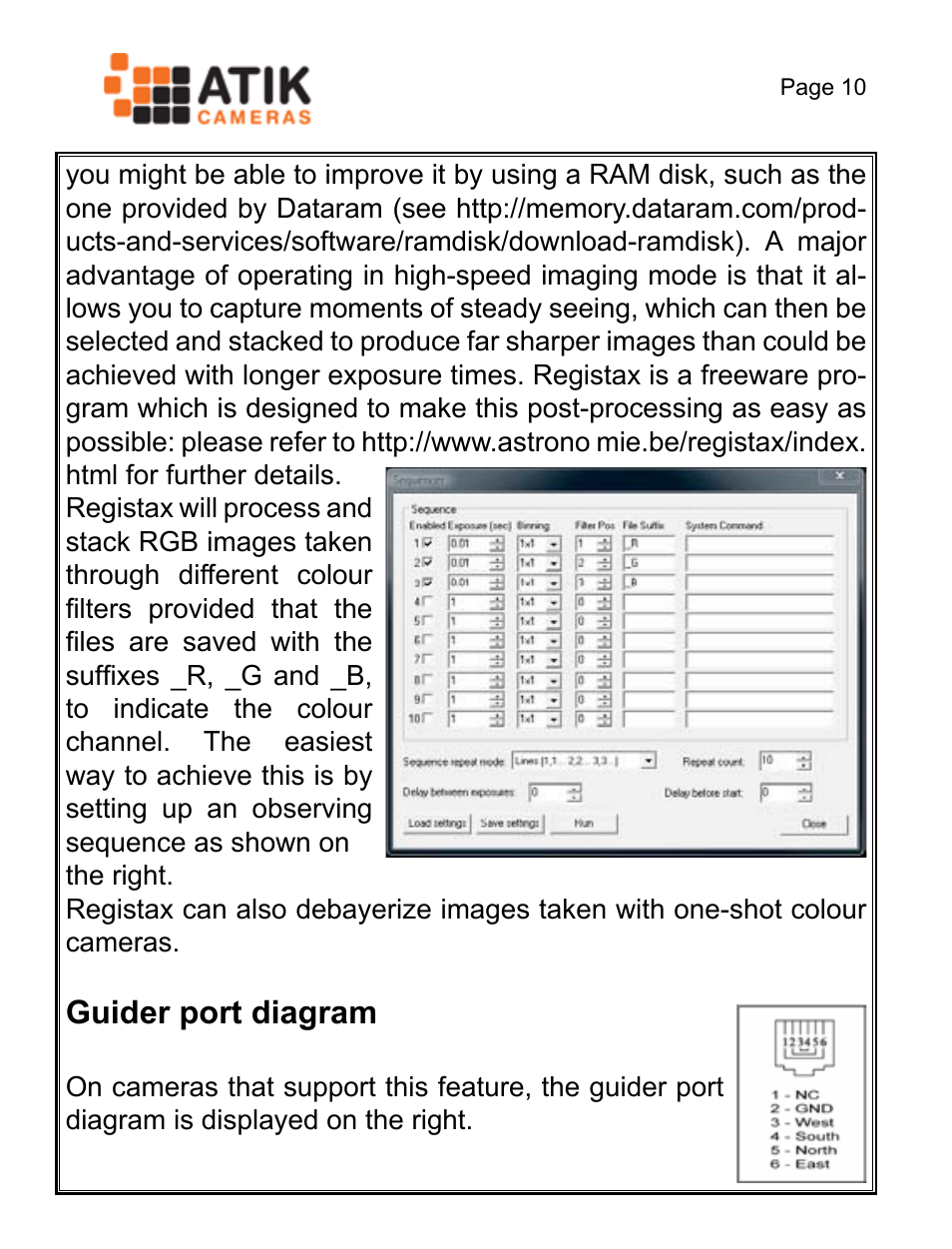 Guider port diagram | ATIK Cameras 428EX Quick Start User Manual | Page 12 / 20