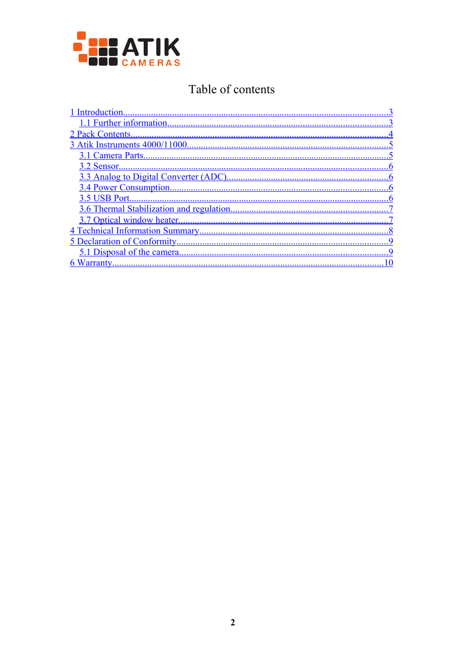 ATIK Cameras 11000 User Manual User Manual | Page 2 / 10