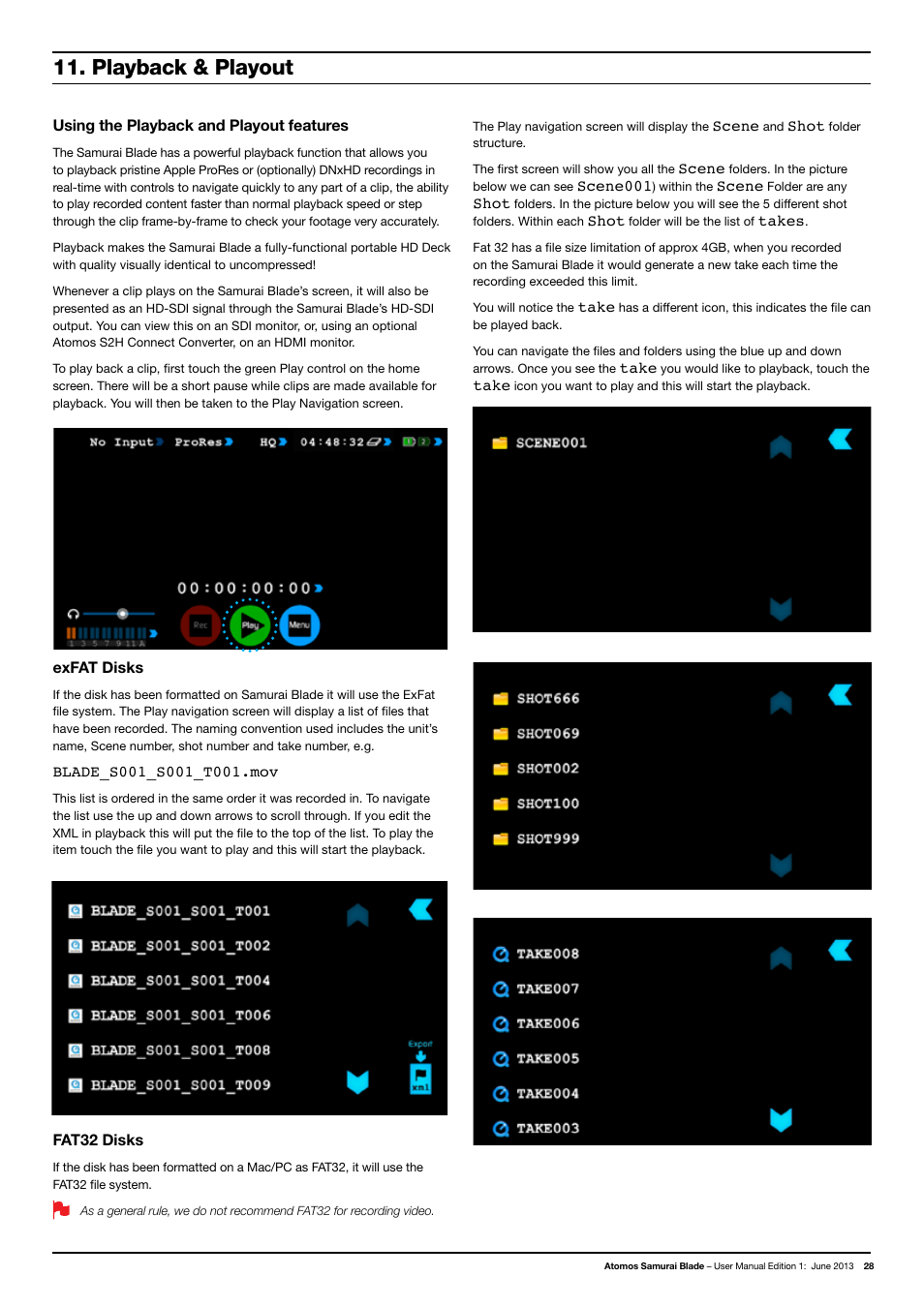 Playback & playout | Atomos Samurai Blade User Manual | Page 30 / 38