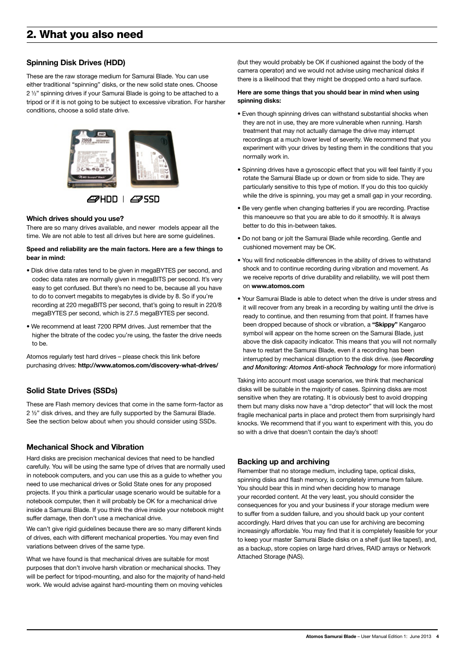 What you also need | Atomos Samurai Blade User Manual | Page 6 / 38