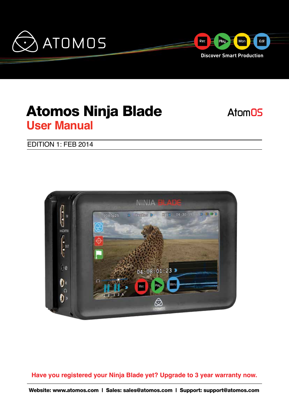 Atomos Ninja Blade User Manual | 38 pages