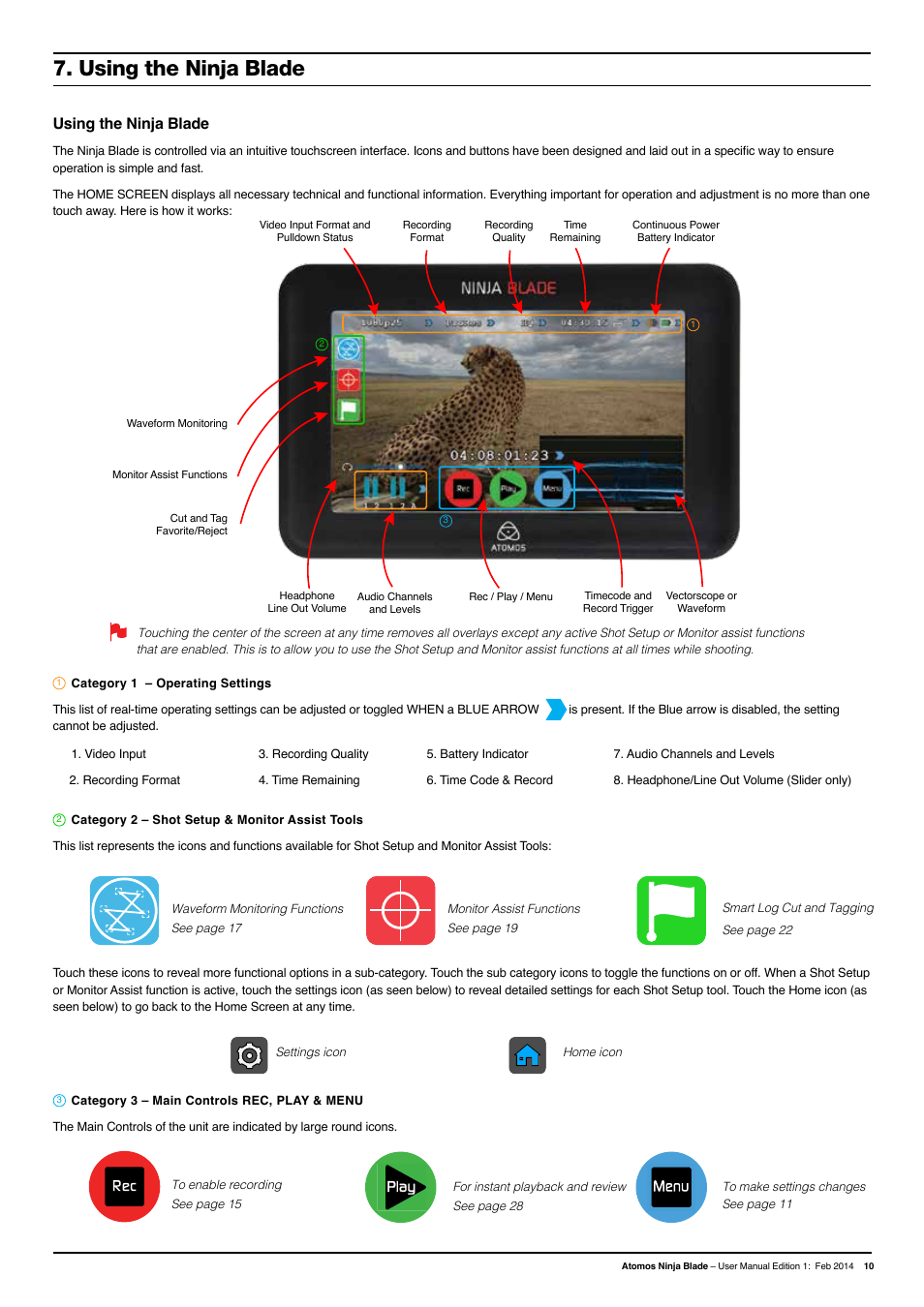 Using the ninja blade | Atomos Ninja Blade User Manual | Page 12 / 38