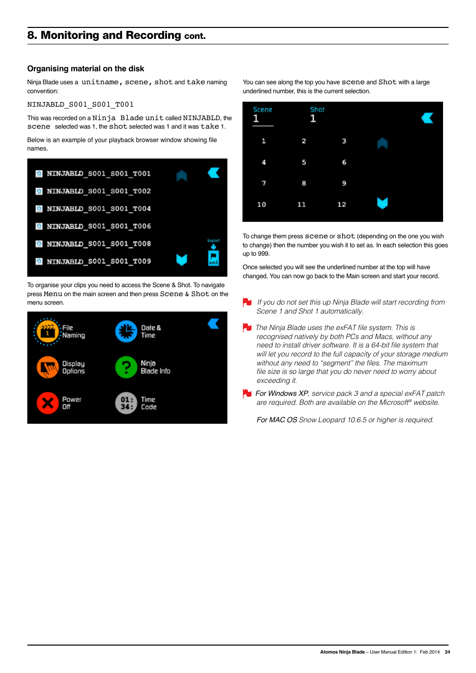Monitoring and recording | Atomos Ninja Blade User Manual | Page 26 / 38