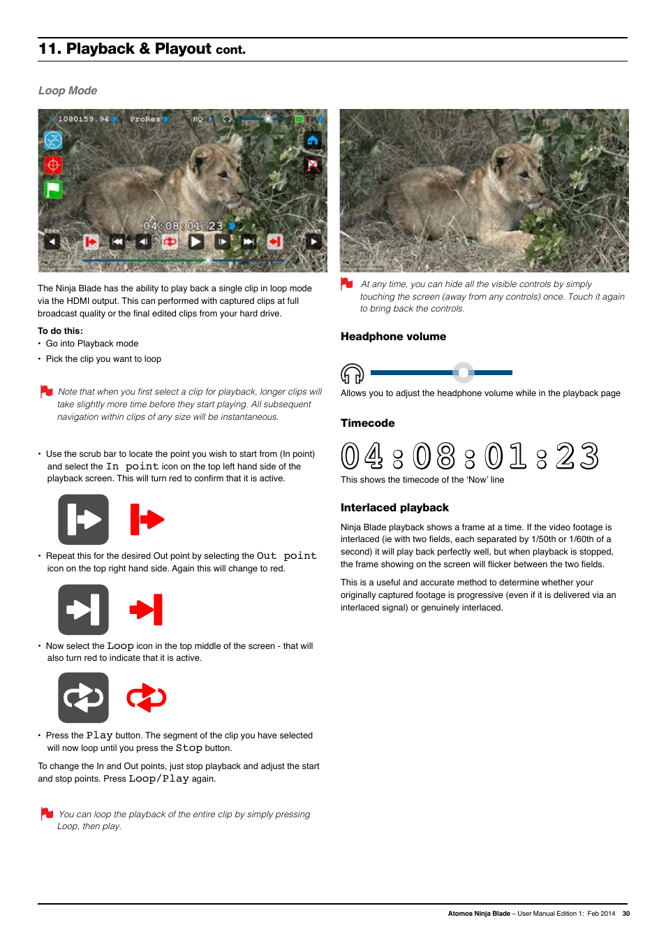 Playback & playout | Atomos Ninja Blade User Manual | Page 32 / 38