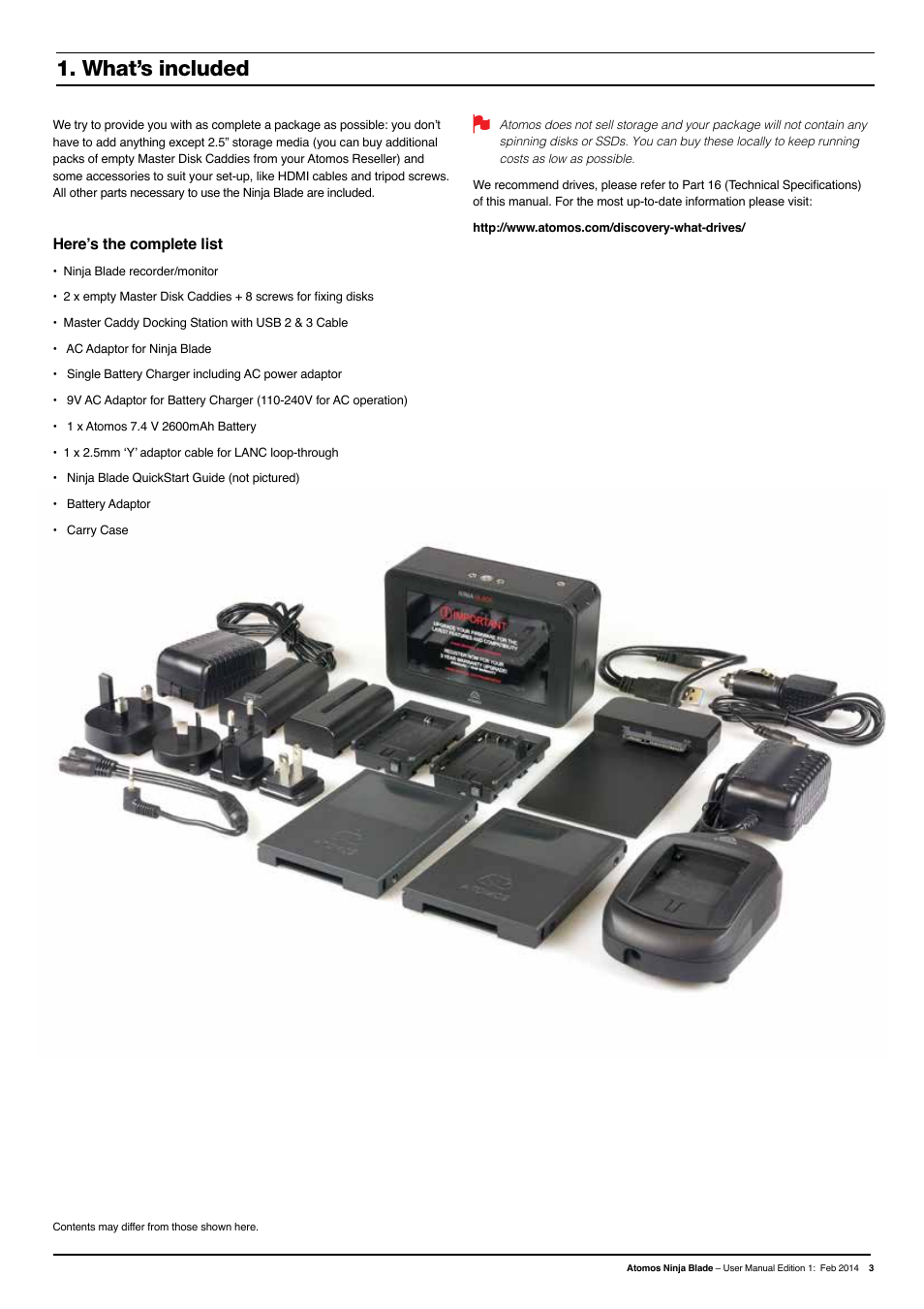 What’s included | Atomos Ninja Blade User Manual | Page 5 / 38