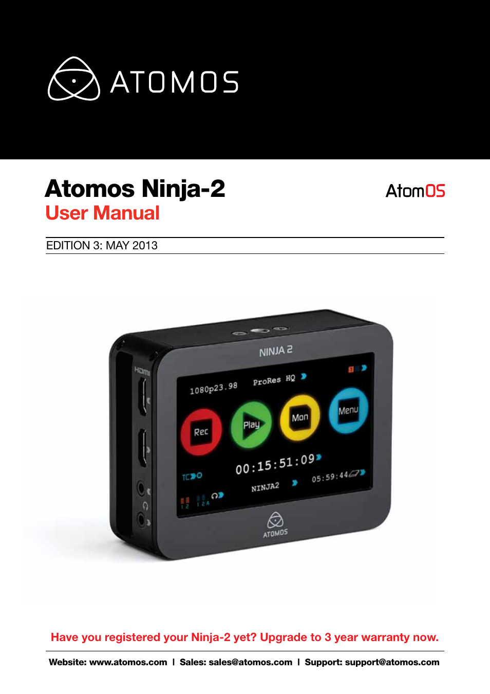 Atomos Ninja 2 User Manual | 34 pages