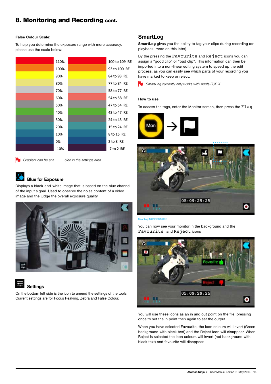 Monitoring and recording, Smartlog | Atomos Ninja 2 User Manual | Page 20 / 34