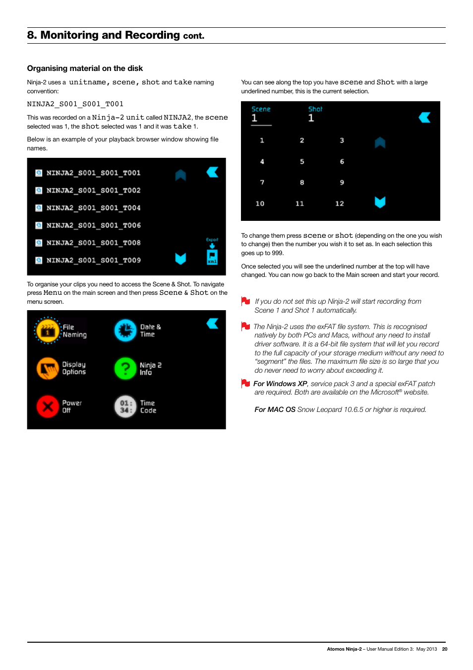 Monitoring and recording | Atomos Ninja 2 User Manual | Page 22 / 34
