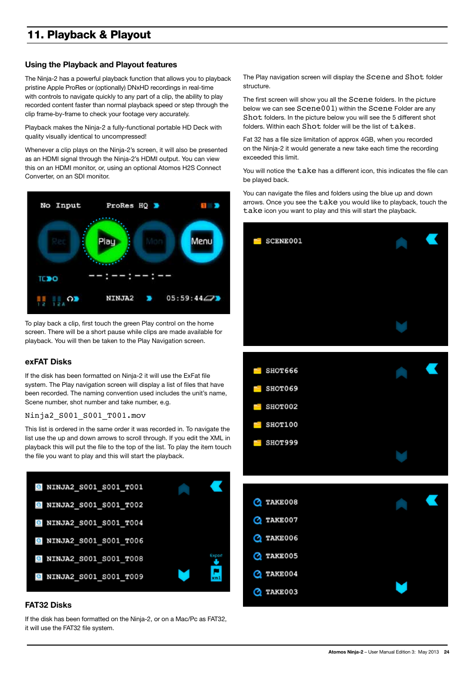 Playback & playout | Atomos Ninja 2 User Manual | Page 26 / 34