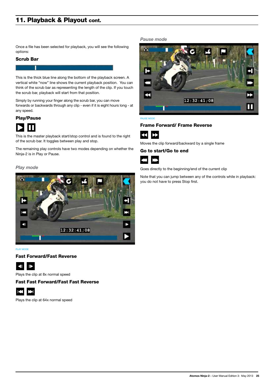 Playback & playout | Atomos Ninja 2 User Manual | Page 27 / 34