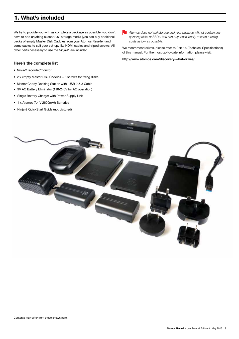 What’s included | Atomos Ninja 2 User Manual | Page 5 / 34