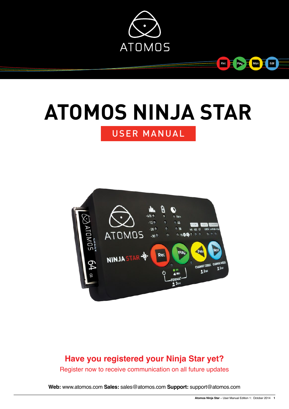 Atomos Ninja Star User Manual | 18 pages