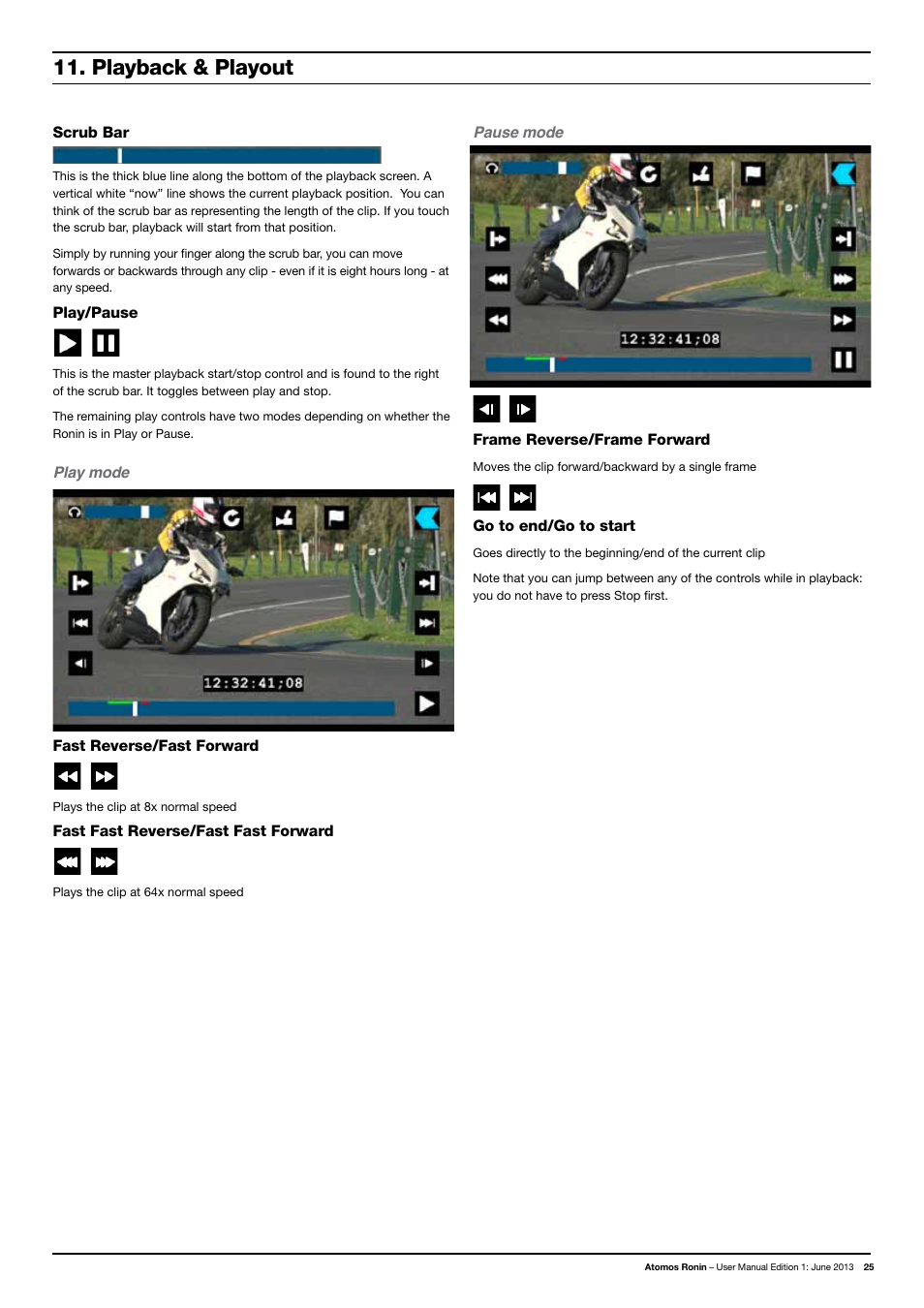 Playback & playout | Atomos Ronin User Manual | Page 27 / 34