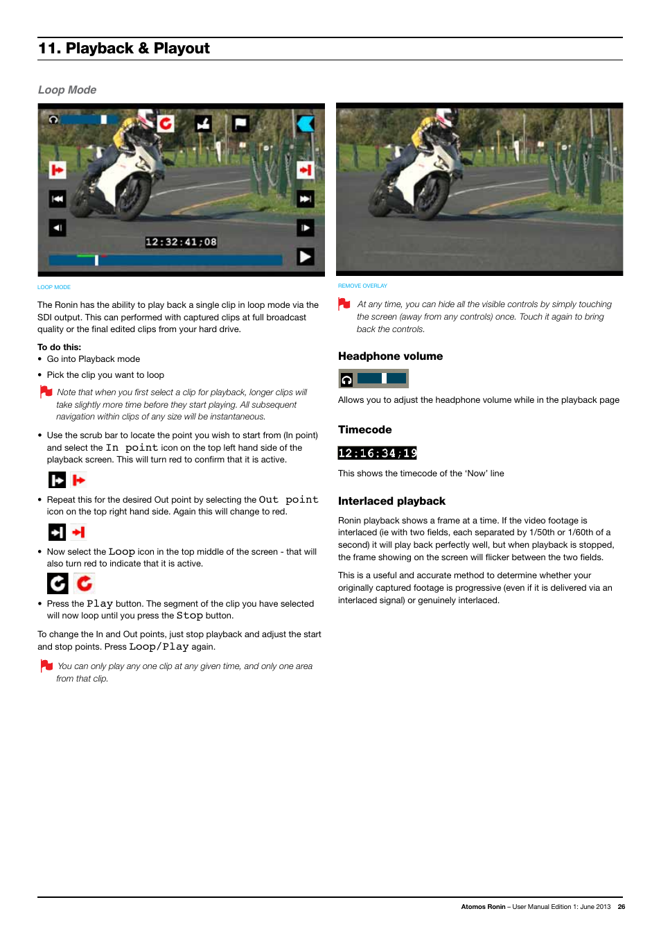 Playback & playout | Atomos Ronin User Manual | Page 28 / 34