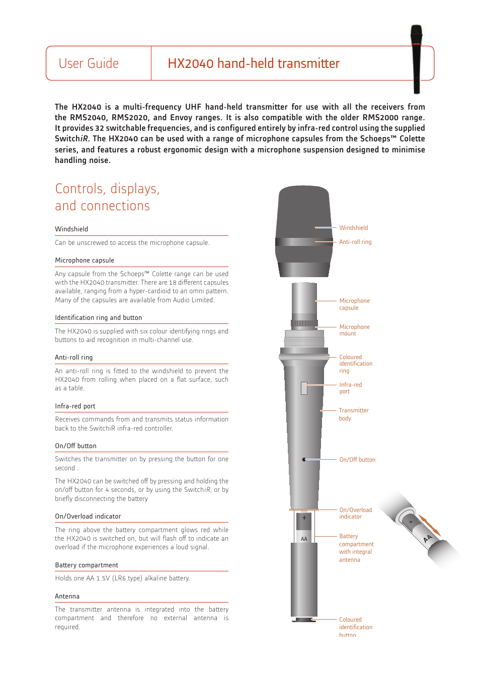 Audio HX2040 User Manual | 4 pages