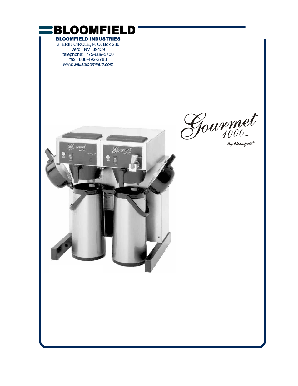 Bloomfield 8792 User Manual | 26 pages