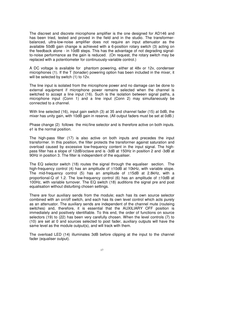 Audio Developments AD144 User Manual | Page 18 / 46