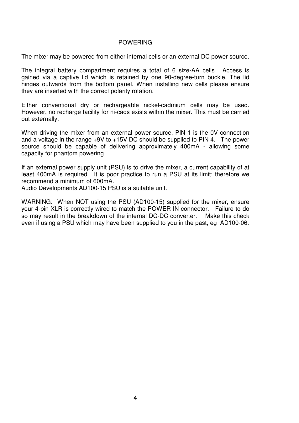 Audio Developments AD114 User Manual | Page 5 / 31