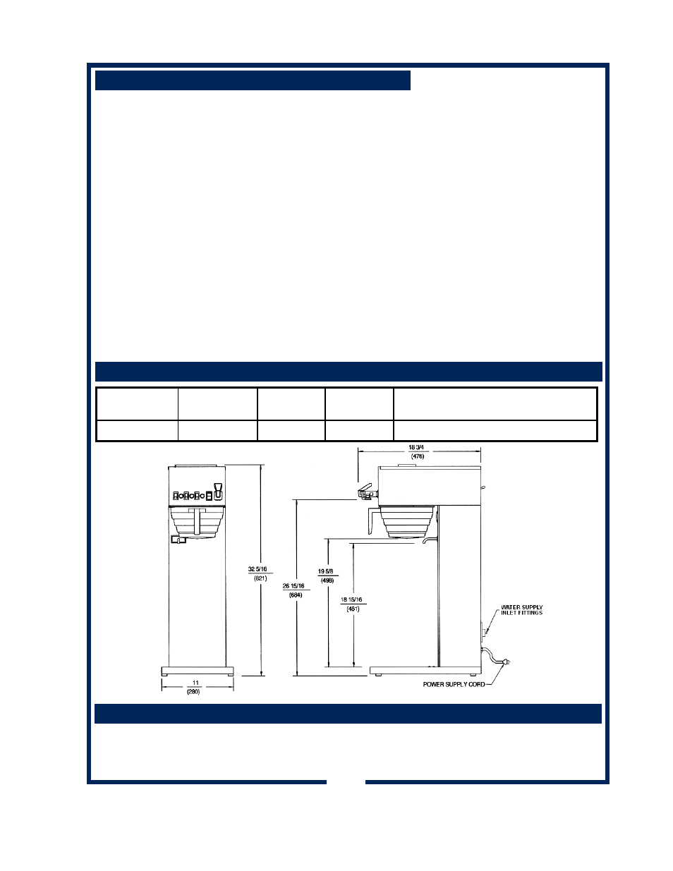 Table of contents specifications | Bloomfield 8781A User Manual | Page 3 / 26