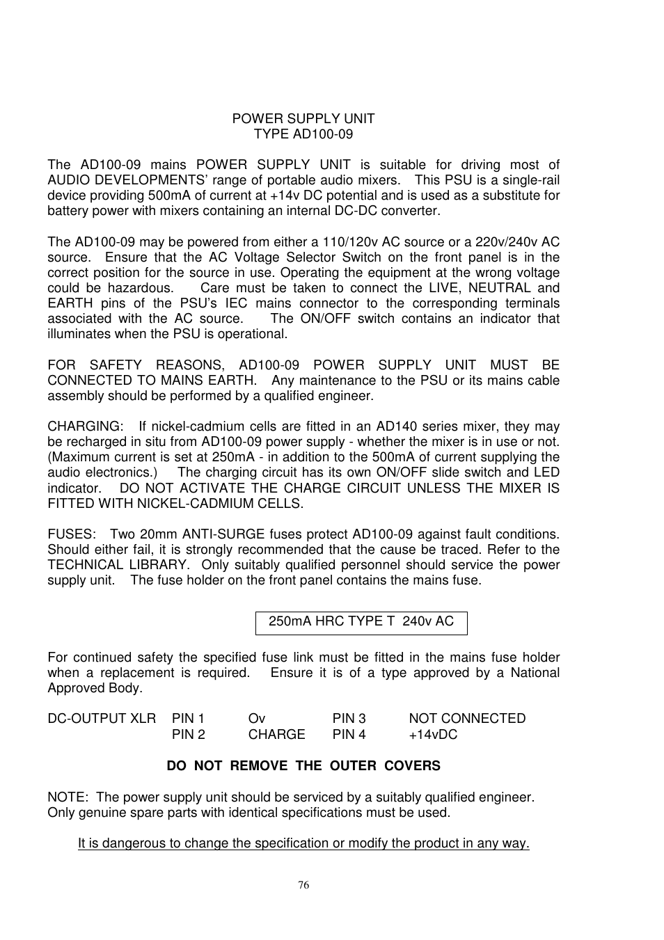 Audio Developments AD149 User Manual | Page 77 / 80