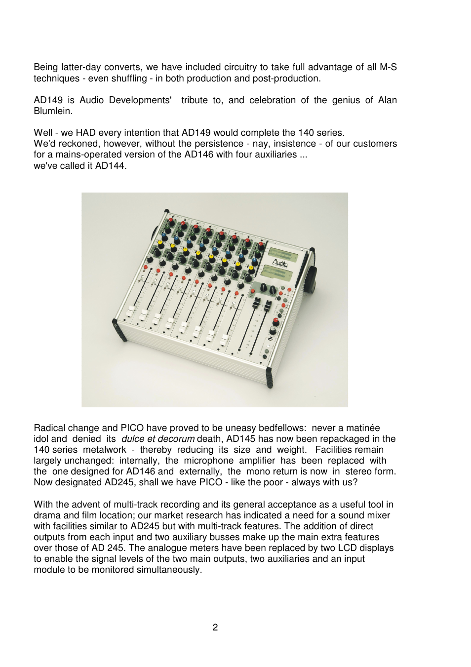 Audio Developments AD255 User Manual | Page 3 / 27