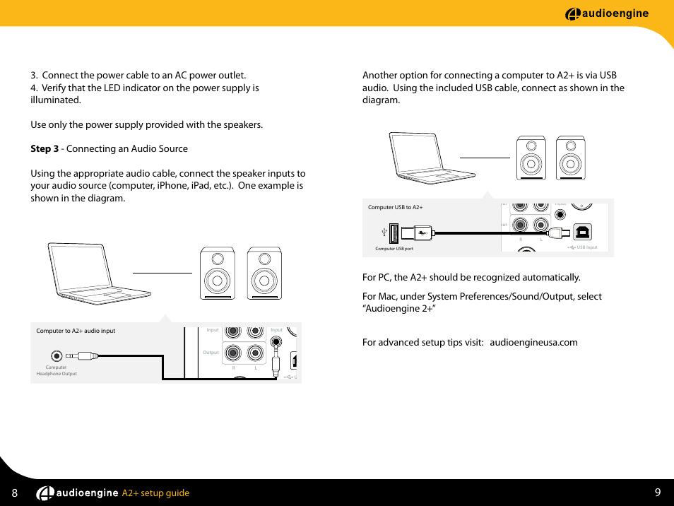 AudioEngine A2+ POWERED DESKTOP SPEAKERS User Manual | Page 6 / 11