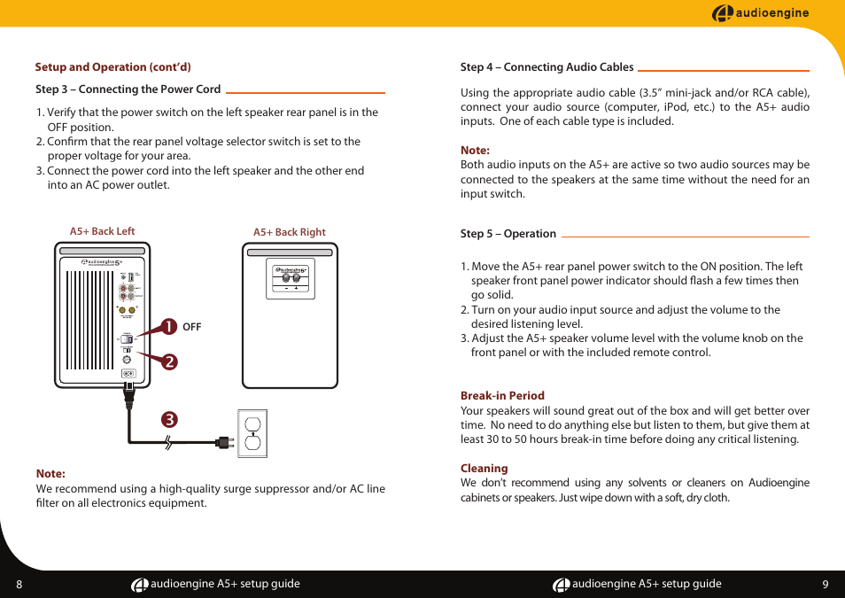 AudioEngine A5+ POWERED SPEAKERS User Manual | Page 6 / 9