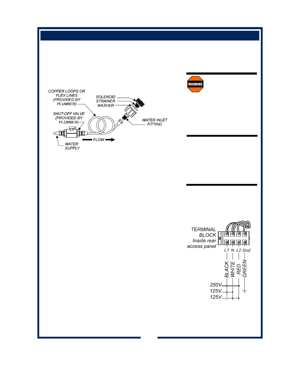 Installation (continued), Warning | Bloomfield 8752 User Manual | Page 7 / 26