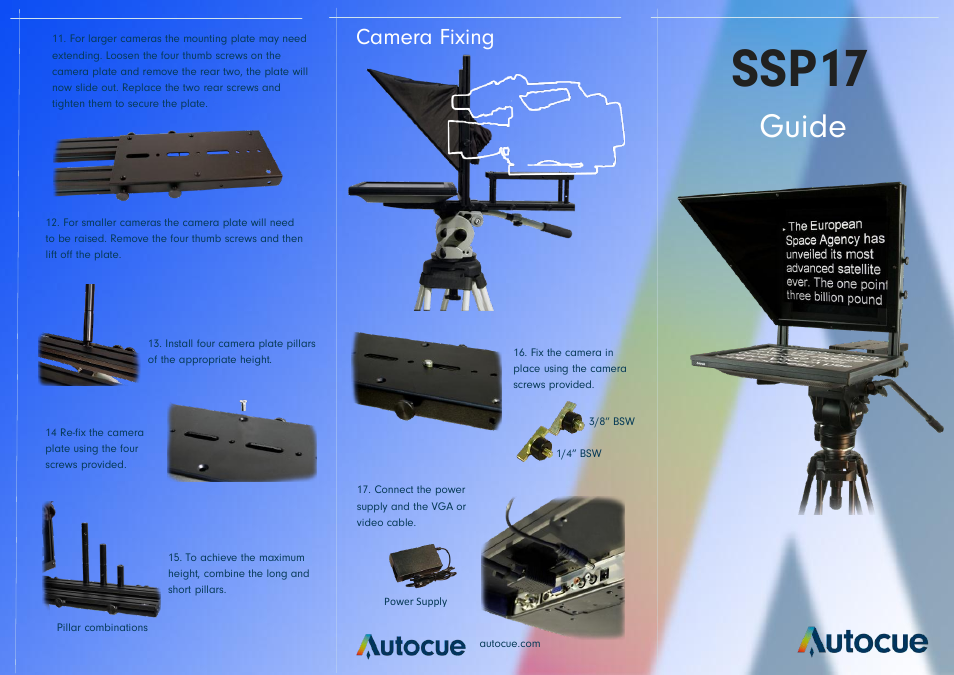Autocue SSP17 V2 User Manual | 2 pages