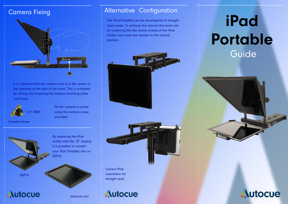 Autocue Starter Series iPad Teleprompter Package User Manual | 2 pages