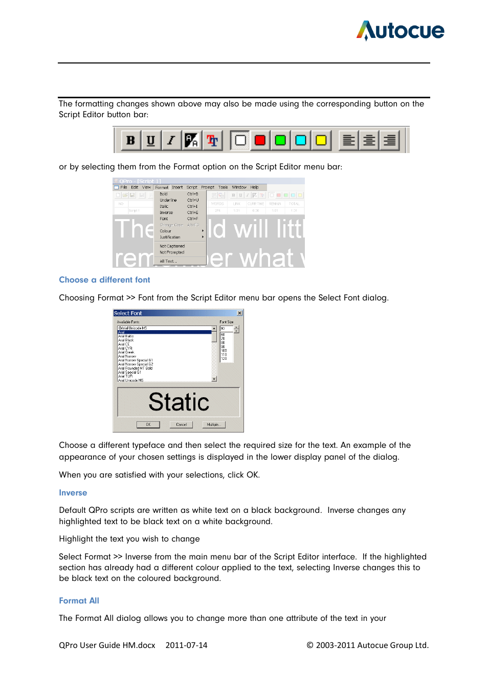 Autocue QPro User Guide User Manual | Page 18 / 51