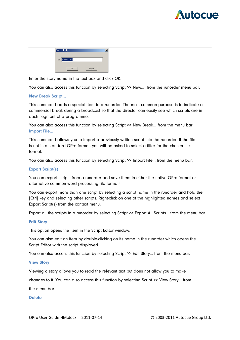 Autocue QPro User Guide User Manual | Page 26 / 51