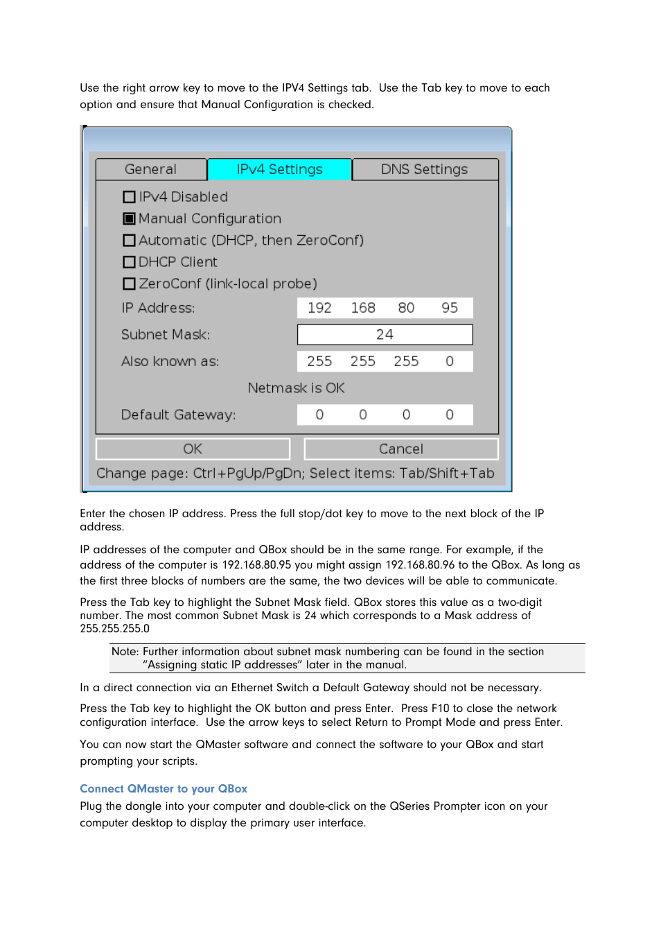 Connect qmaster to your qbox | Autocue QMaster for Complex Languages User Manual | Page 11 / 66