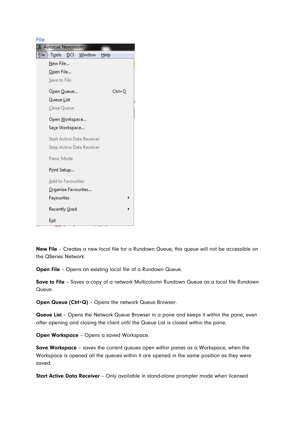 File | Autocue QMaster for Complex Languages User Manual | Page 27 / 66