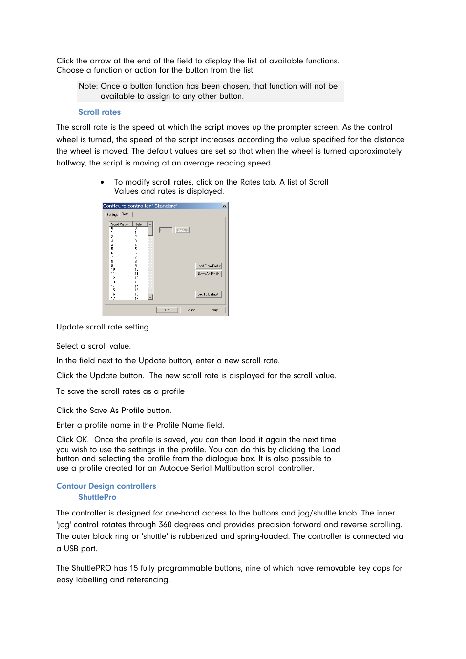 Contour design controllers | Autocue QMaster for Complex Languages User Manual | Page 51 / 66