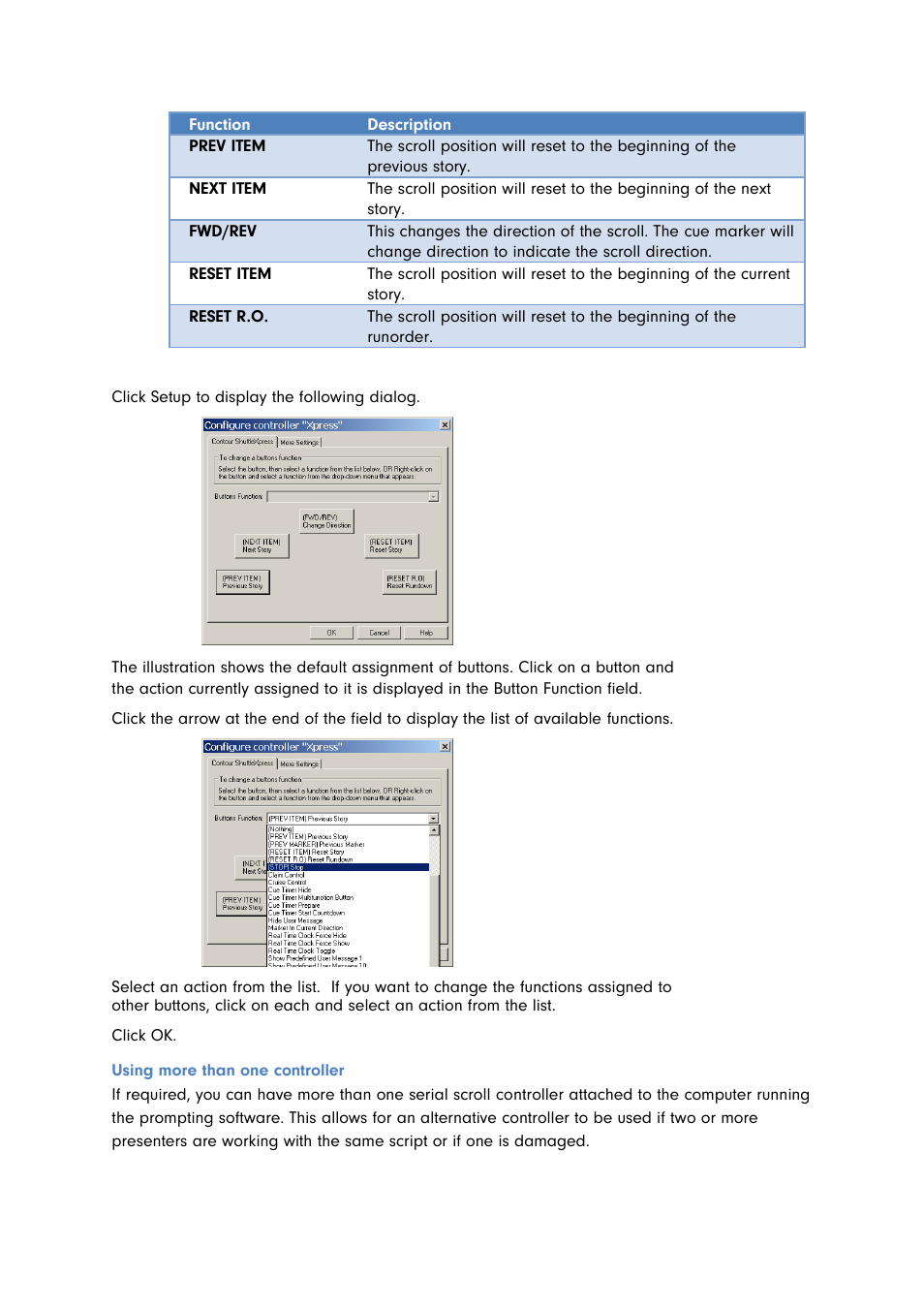 Using more than one controller | Autocue QMaster for Complex Languages User Manual | Page 56 / 66