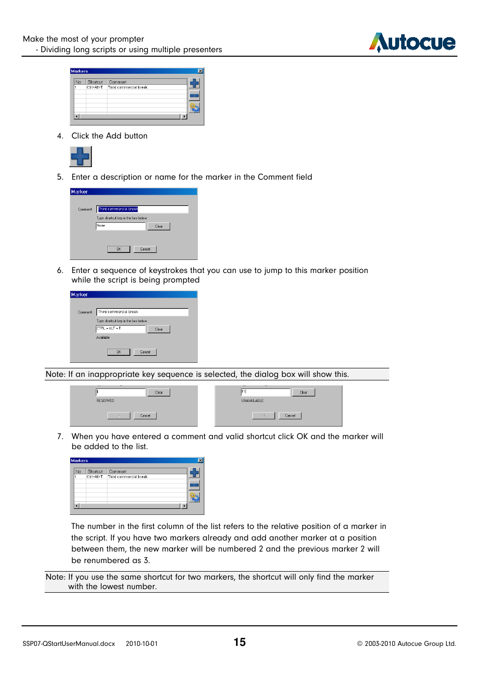 Autocue SSP07 Quick Start User Manual | Page 15 / 26