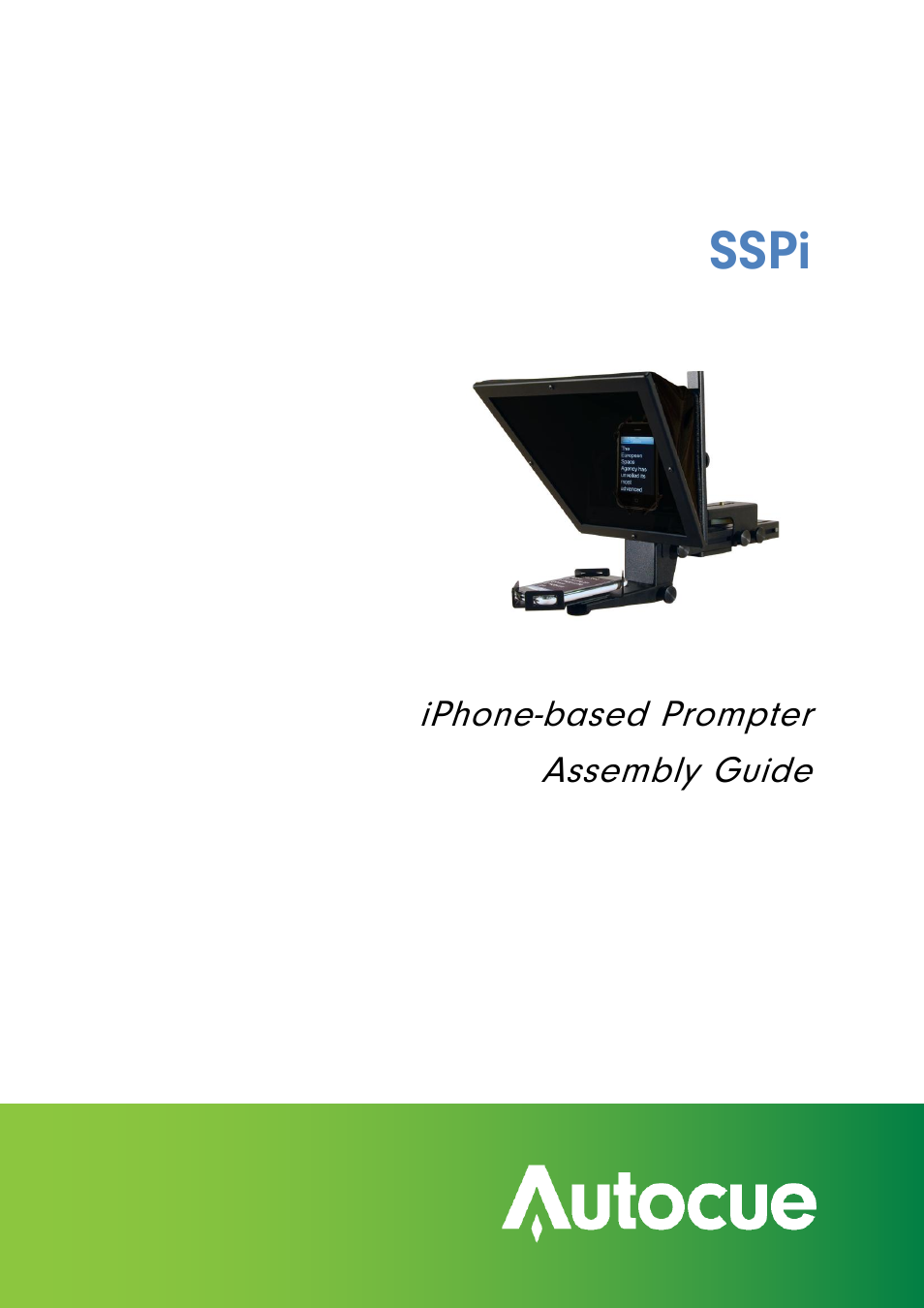 Autocue SSP-i User Manual | 12 pages