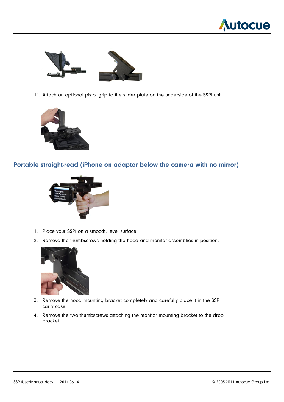 Autocue SSP-i User Manual | Page 10 / 12