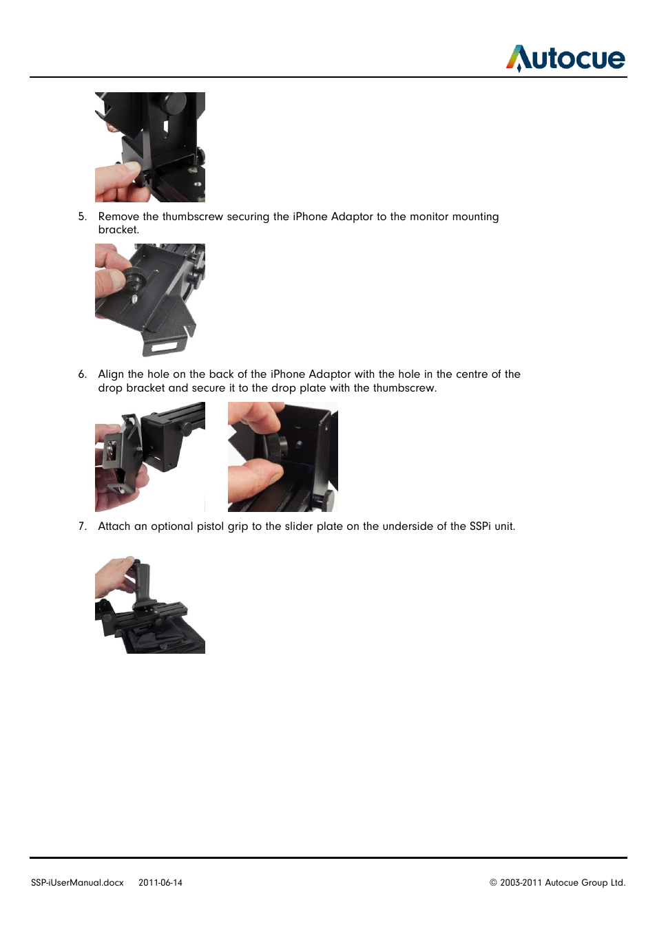 Autocue SSP-i User Manual | Page 11 / 12