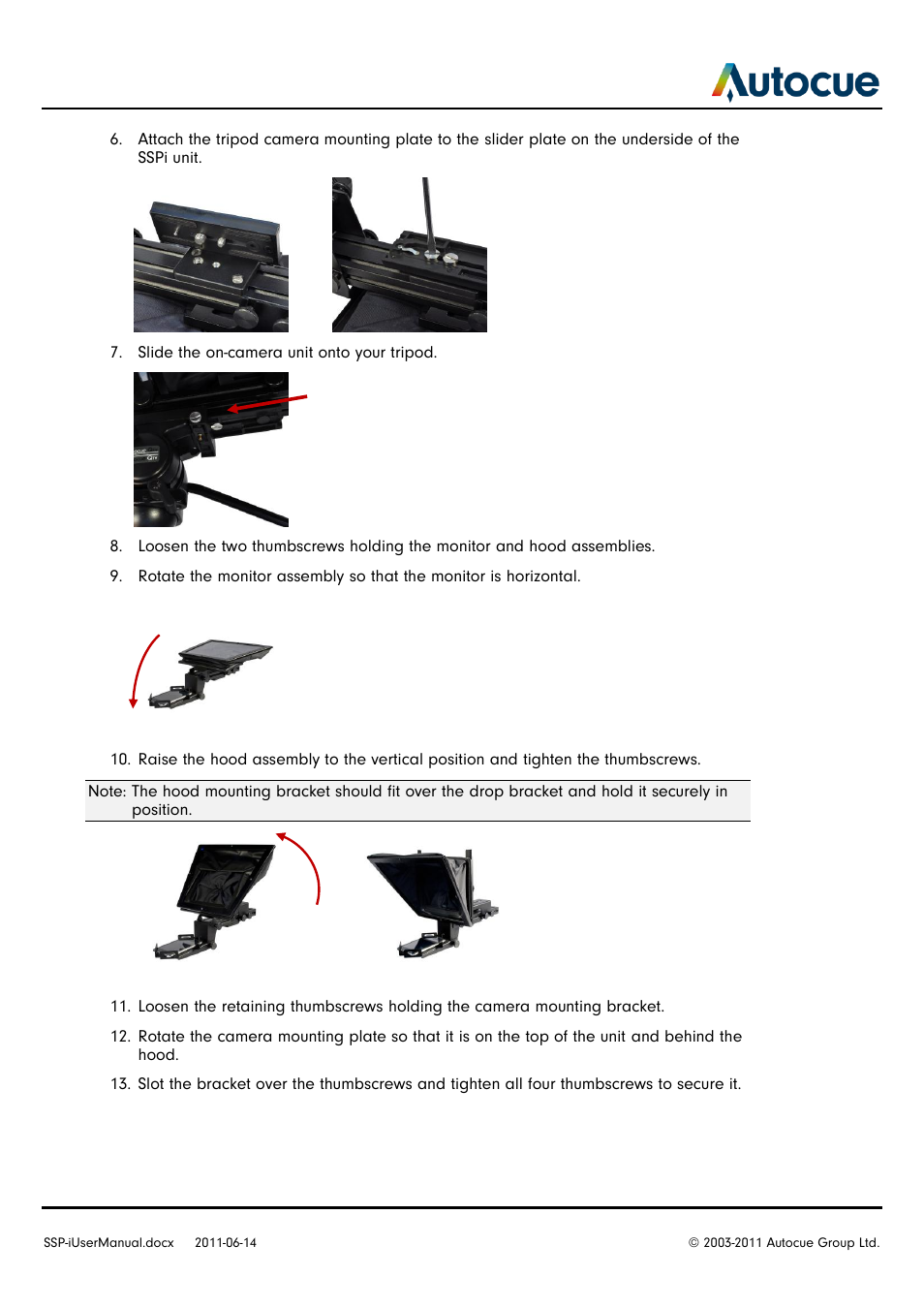 Autocue SSP-i User Manual | Page 5 / 12