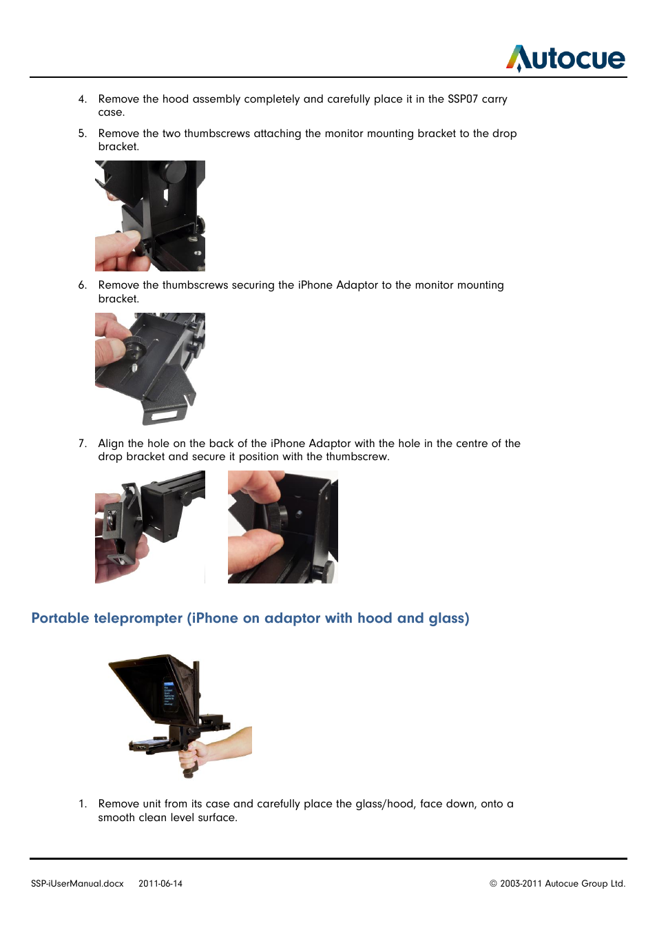 Autocue SSP-i User Manual | Page 8 / 12