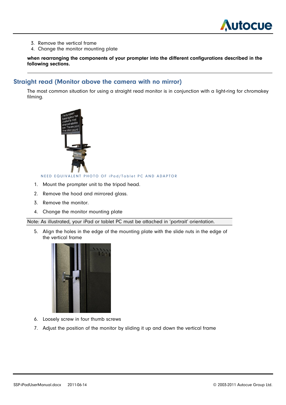 Autocue SSP-iPad User Manual | Page 10 / 16